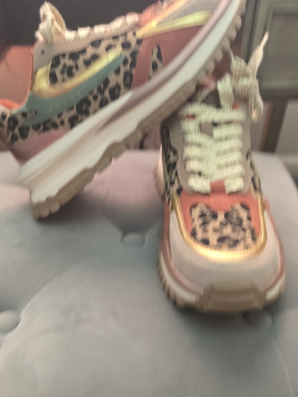 Blowfish Malibu Orange and Mint Mixed-Material Sneaker - Picture 7 of 7